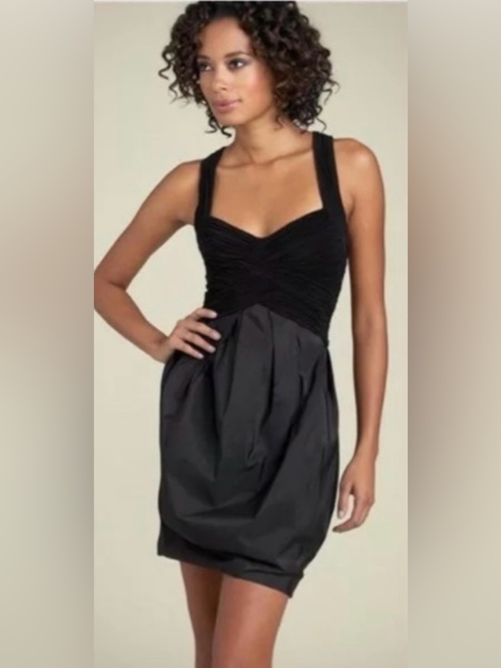 BCBG MAXAZRIA Black halter Bubble Hem Dress size 0